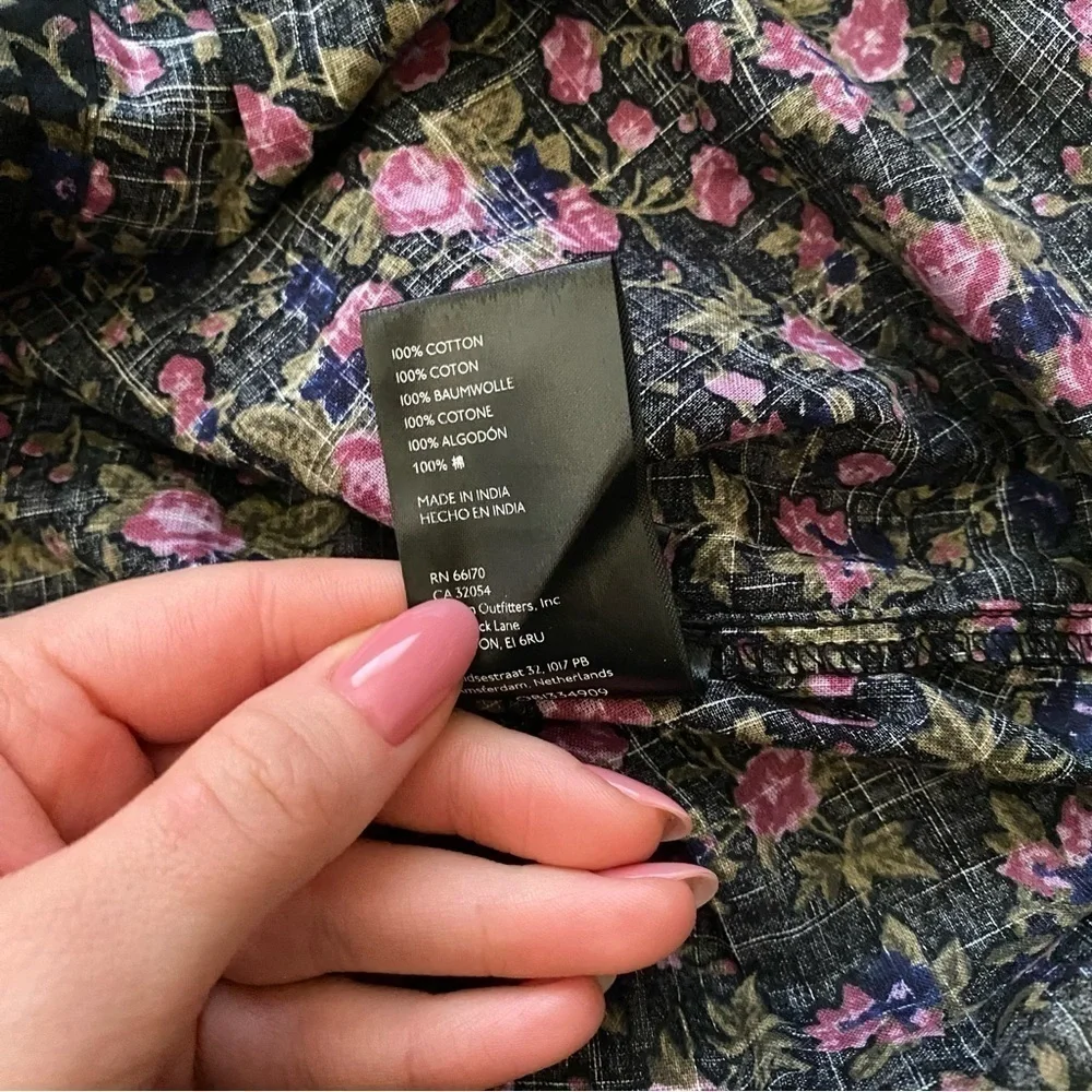 Free people meant to be floral blouse cotton size XS